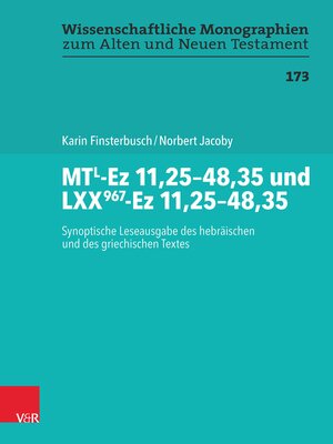 cover image of MTL-Ez 11,25–48,35 und LXX967-Ez 11,25–48,35